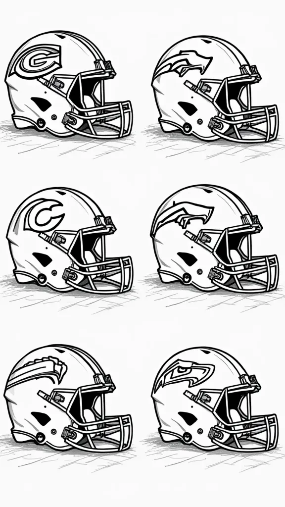 coloriage de football nfl casque